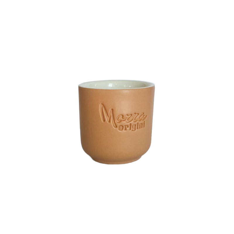 Ceasca espresso single, embosata Morra origini, bej, 60 ml