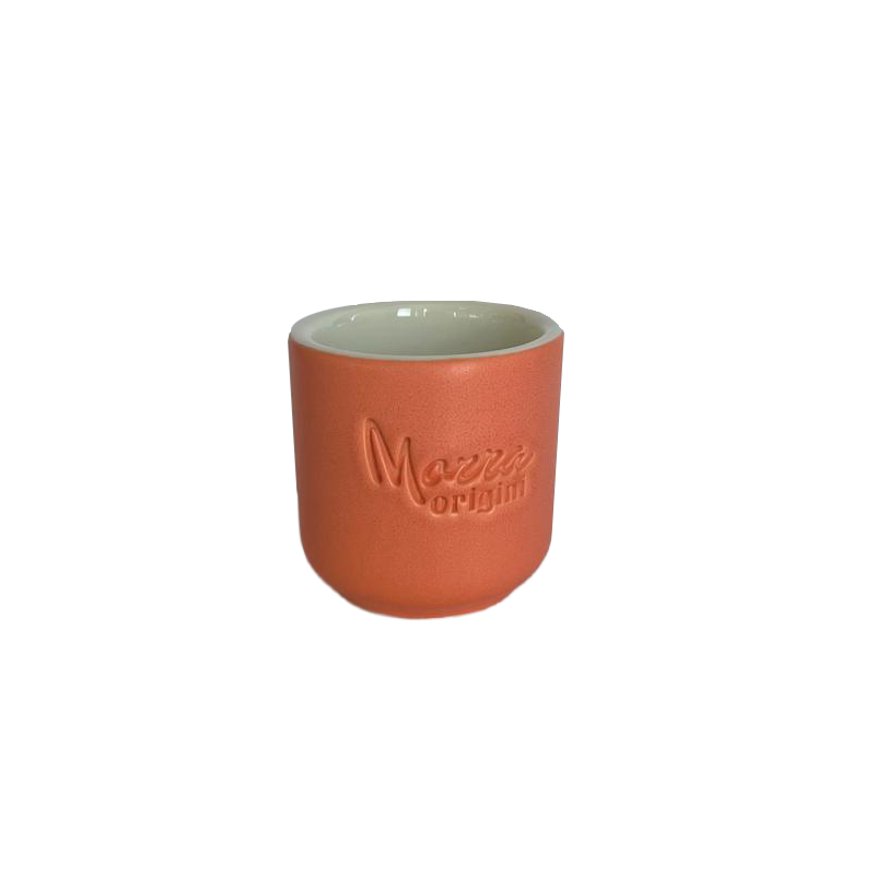 Ceasca espresso single, embosata Morra origini, portocaliu, 60 ml
